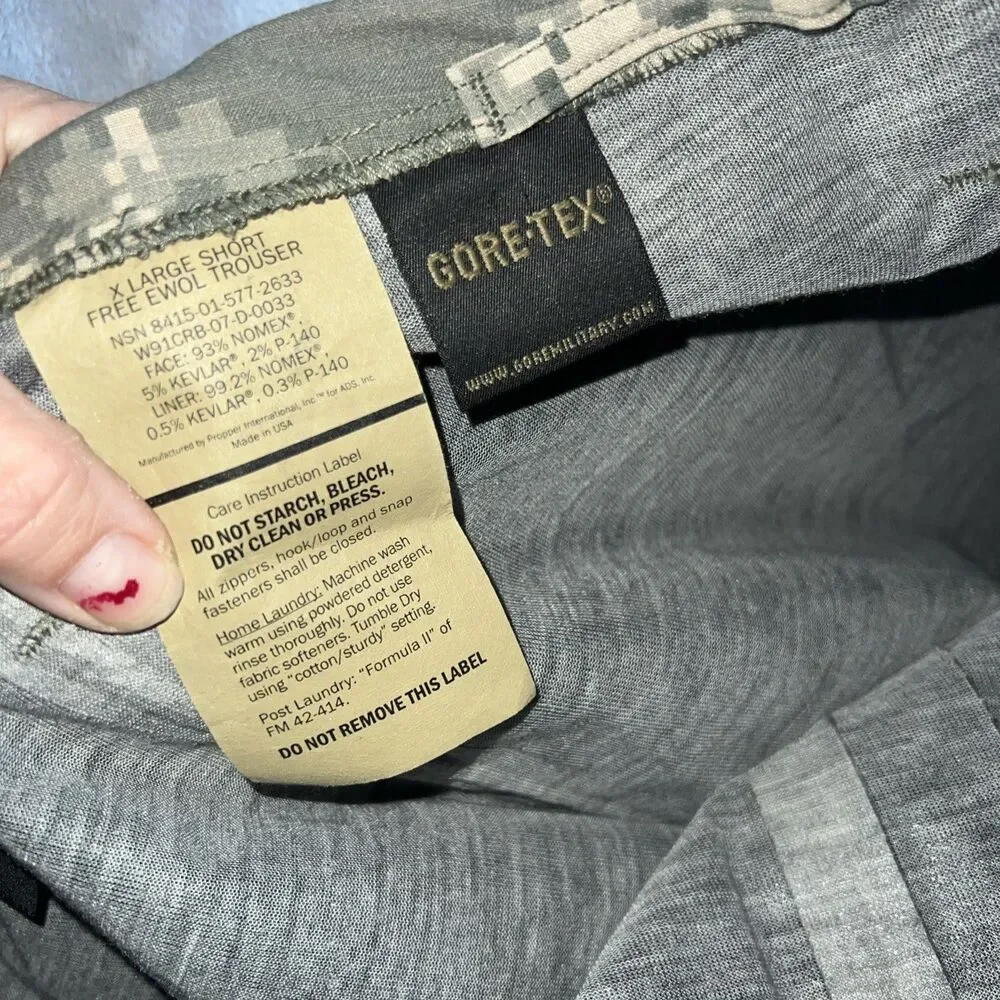 Army Gore Tex Camo Pants XL Short FREE EWOL Fire Resistant Trouser New Bungee